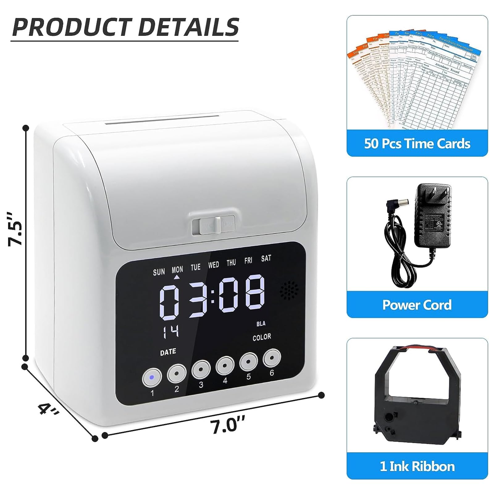 タイムレコーダー Amazon.co.jp: 電子タイムレコーダー、従業員勤怠パンチ給与